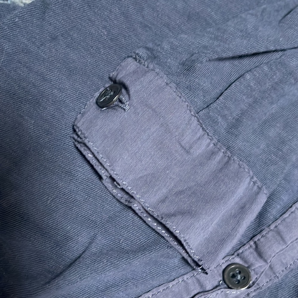 💜J. Crew 💜Cotton Blouse XXS Gray Ruffle Button Detail Soft like T-Shirt! B… - Picture 12 of 16